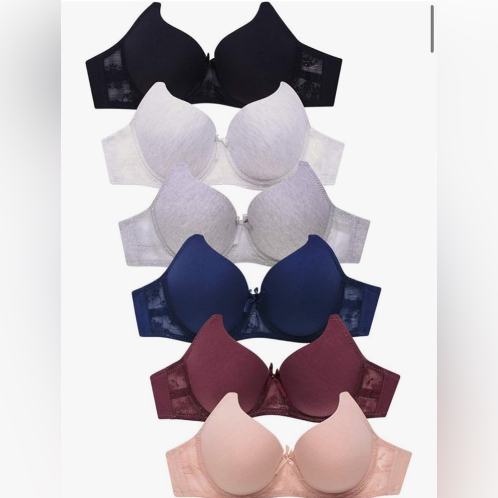 6 pack unopened bras, various colors
